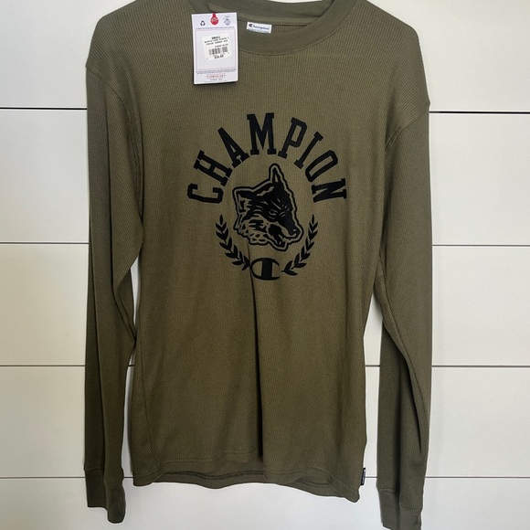 Champion Other - NWT Champion Olive Green Long-Sleeve Graphic Thermal Shirt